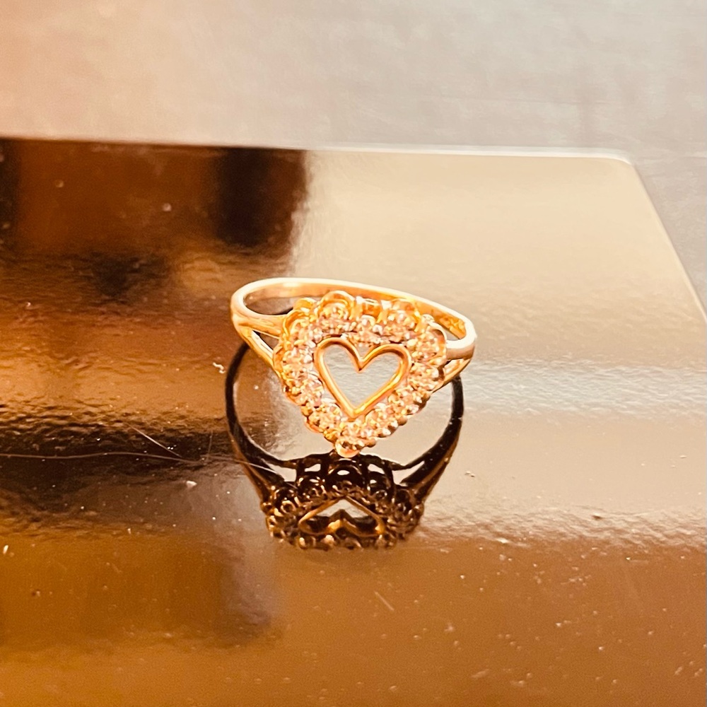 Diamond 14kt Gold Heart Ring